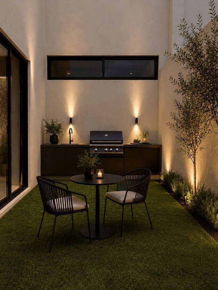 Terraza con asador